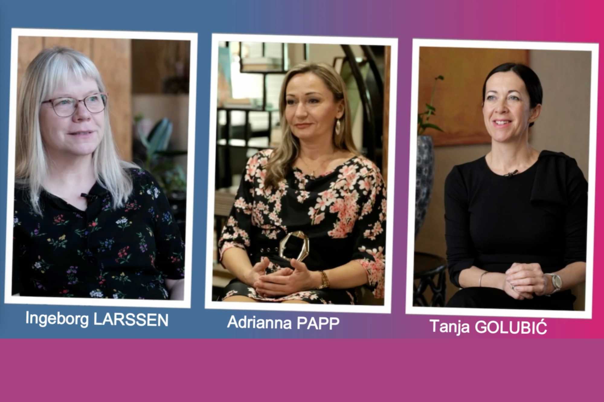 Ingeborg Larssen, Adrianna Papp and Tanja Golubić